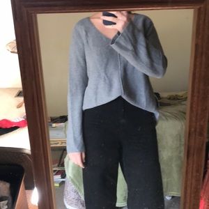 Gray oversized sweater